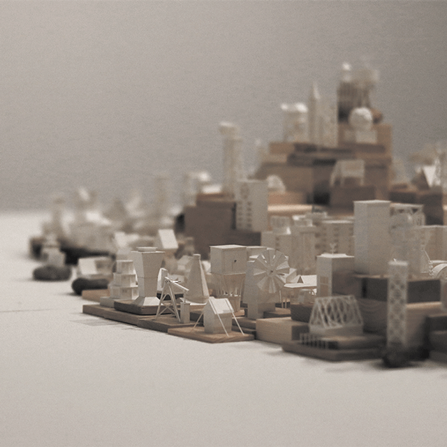 Detalle de ciudad en miniatura