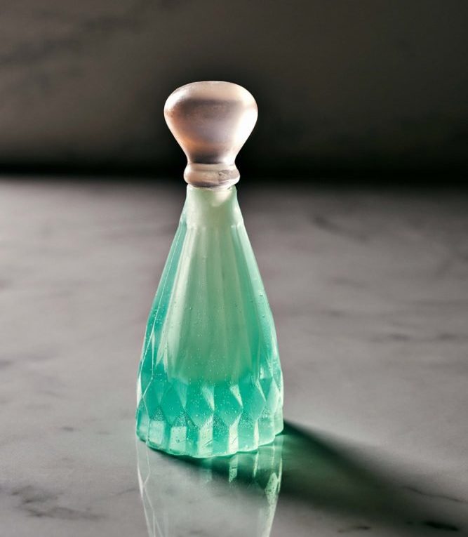 detalle del envase soapack inspirado en antiguos botes de perfume